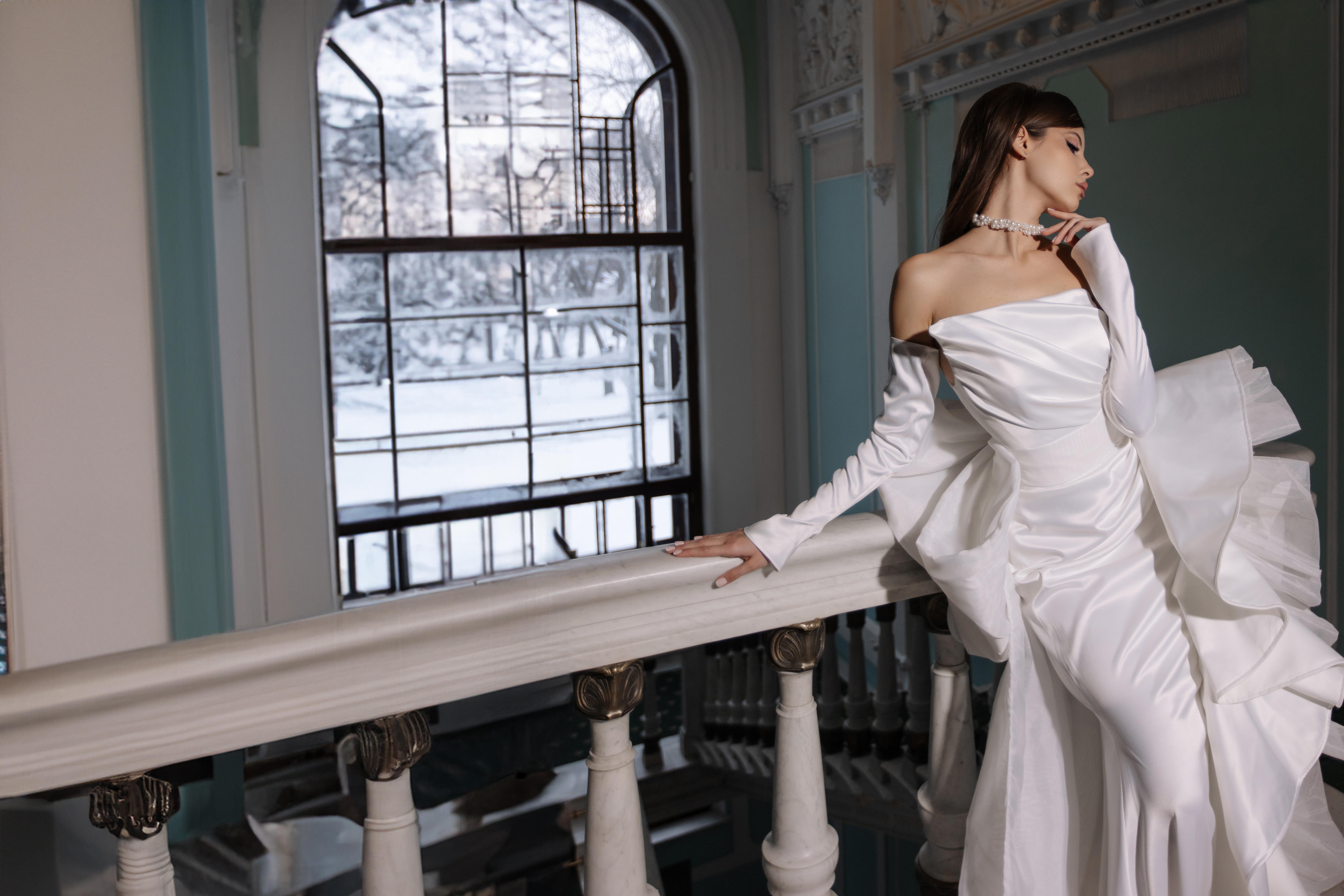Wide bridal couture campaign image by NinaSarkisyants